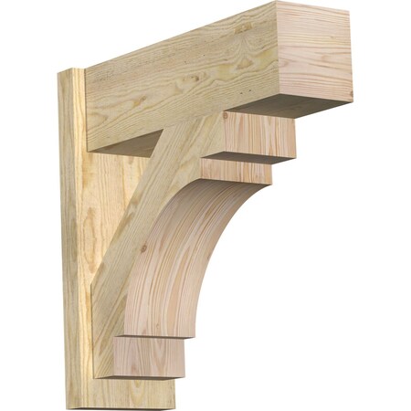 Ekena Millwork Merced Block Rough Sawn Outlooker, Douglas Fir, 8"W x 24"D x 24"H OUT08X24X24MRC05RDF